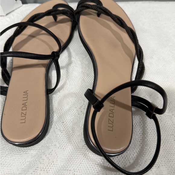 Black Women's Strappy Sandals - Picture 7 of 7